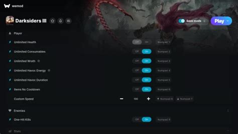 Darksiders III Cheats & Trainers for PC .